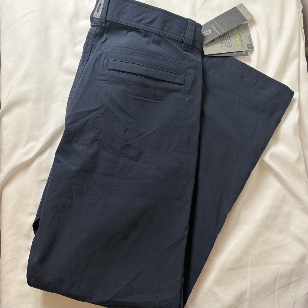 Free Country Mens Blue Pull On Nylon Casual Stretch Pants Sz 32 X 32 NWT - Picture 9 of 9